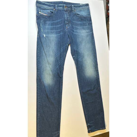 Diesel Buster Jeans Mens Regular Slim Tapered Stretch Tag is 34x34 Distressed - Picture 1 of 16